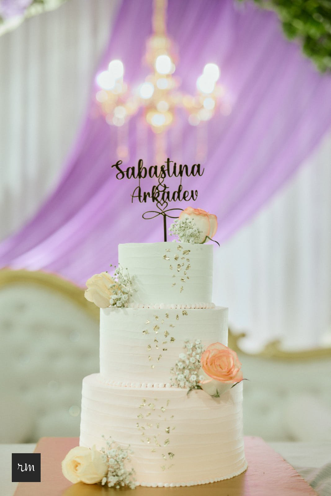 Three tier Wedding cake